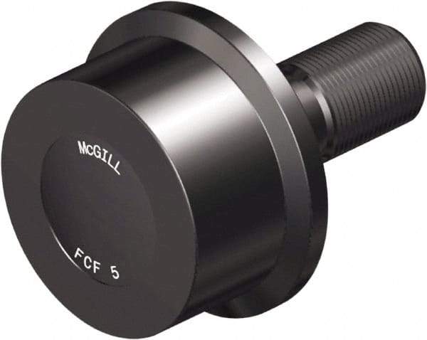 McGill - 6" Roller Diam x 3" Width, 2-1/2" Stud Diam x 5-1/2" Length, Flanged Load Roller - Steel, 3-1/4" Thread Length, 2-1/2-12 Thread, 8-1/2" OAL, 35,800 Lb Dynamic Cap, 62,000 Lb Static Cap - Strong Tooling