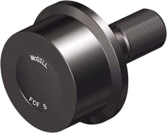 McGill - 4" Roller Diam x 2" Width, 1-1/4" Stud Diam x 2-3/4" Length, Flanged Load Roller - Steel, 1-3/4" Thread Length, 1-1/4-12 Thread, 4-3/4" OAL, 14,300 Lb Dynamic Cap, 16,000 Lb Static Cap - Strong Tooling