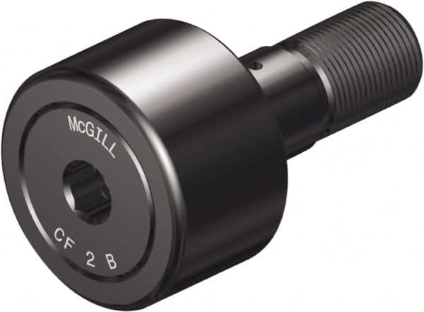 McGill - 4" Roller Diam x 2" Width, 1-3/8" Stud Diam x 3-1/2" Length, Sealed Stud Cam Follower with Hex - Steel, 1-1/2" Thread Length, 1-1/2-12 Thread, 5.78" OAL, 22,800 Lb Dynamic Cap, 44,770 Lb Static Cap - Strong Tooling