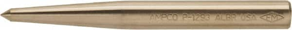 Ampco - 3/8" Nonsparking Center Punch - 4-1/2" OAL, Nickel Aluminum Bronze - Strong Tooling