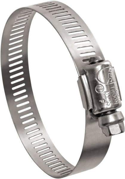 IDEAL TRIDON - SAE Size 24, 1 to 2" Diam, Stainless Steel Worm Drive Clamp - 1/2" Wide, Material Grade 201, Series Contractor - Strong Tooling