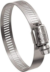 IDEAL TRIDON - SAE Size 6, 3/8 to 7/8" Diam, Stainless Steel Worm Drive Clamp - 1/2" Wide, Material Grade 201, Series Contractor - Strong Tooling