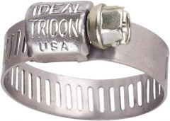 IDEAL TRIDON - SAE Size 4, 5/16 to 5/8" Diam, Stainless Steel Worm Drive Clamp - 5/16" Wide, Material Grade 301, Series Contractor - Strong Tooling