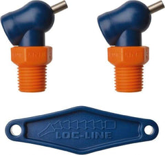 Loc-Line - 1/4" Hose Inside Diam x 1/16" Nozzle Diam, High-Pressure Coolant Hose Nozzle - NPT, for Use with Loc-Line Modular Hose System, 2 Pieces - Strong Tooling