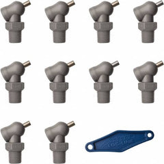 Loc-Line - 1/4" Hose Inside Diam x 5/32" Nozzle Diam, High-Pressure Coolant Hose Nozzle - NPT, for Use with Loc-Line Modular Hose System, 10 Pieces - Strong Tooling