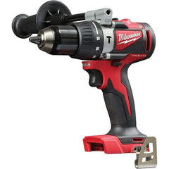 Milwaukee Tool - 18 Volt 1/2" Metal Ratcheting Chuck Cordless Hammer Drill - 0 to 28,800 BPM, 0 to 1,800 RPM, Reversible - Strong Tooling