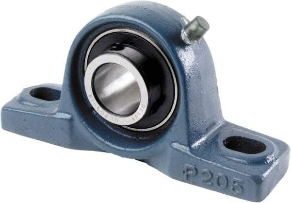 Tritan - 1-7/16" ID, 6.5748" OAL x 3.6614" OAH Pillow Block - 3,440 Lb Static Cap, 5,778 Lb Dyn Cap, 5" Btw Mnt Hole Ctrs, 1-7/8" Base-to-Ctr Ht, Cast Iron/Steel - Strong Tooling