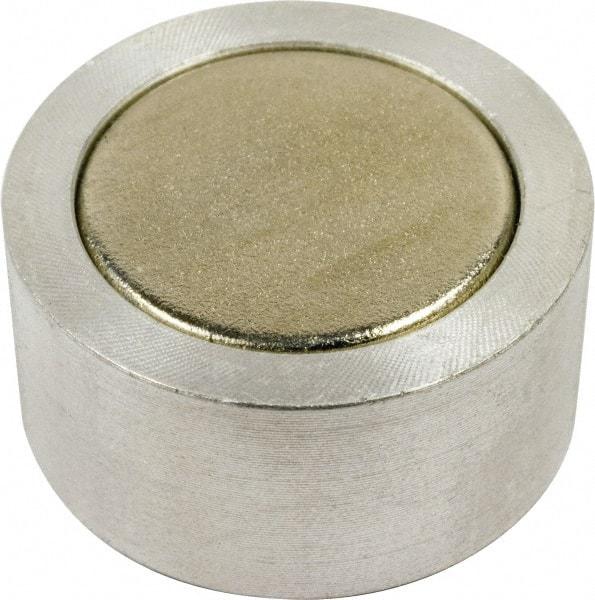 Mag-Mate - 1" Wide x 1/2" Thick, Center Mount Neodymium Rare Earth Fixture Magnet - 10.4 Lb Average Holding Capacity, 20.8 Lb Max Holding Capacity, Aluminum Housing - Strong Tooling