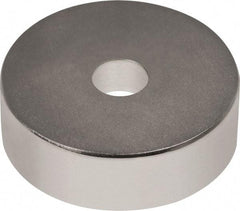 Mag-Mate - 3/4" Long x 3/4" Diam x 1/8" High, 1 Mounting Hole, 12 Poles, Ring Neodymium Rare Earth Holding Magnet - 8.2 Lb Average & 16.3 Lb Max Pull Force, 1/8 Mounting Hole, Through Hole Style, 180°F Max Operating Temp - Strong Tooling