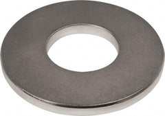 Mag-Mate - 2" Long x 2" Diam x 3/16" High, 1 Mounting Hole, 76 Poles, Ring Neodymium Rare Earth Holding Magnet - 60 Lb Average & 119 Lb Max Pull Force, 7/8 Mounting Hole, Through Hole Style, 180°F Max Operating Temp - Strong Tooling