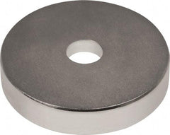 Mag-Mate - 1" Long x 1" Diam x 1/8" High, 1 Mounting Hole, 20 Poles, Ring Neodymium Rare Earth Holding Magnet - 16.6 Lb Average & 33.2 Lb Max Pull Force, 0.19 Mounting Hole, Through Hole Style, 180°F Max Operating Temp - Strong Tooling