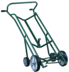 4-Wheel Drum Truck - 1000 lb Cacity - 10" Poly wheels forward - 6' Poly wheels back - Easy Handle -- 59 H x 24 W - Strong Tooling