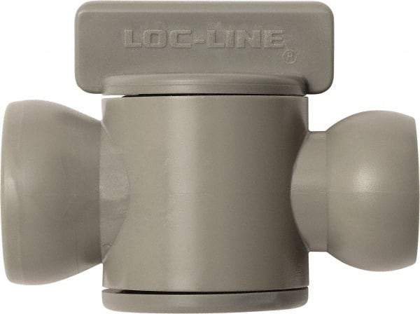 Loc-Line - 10 Piece, 1/2" ID Coolant Hose In-Line Check Valve - Female to Ball Connection, Acetal Copolymer Body, Unthreaded, Use with Loc-Line Modular Hose Systems - Strong Tooling