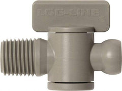 Loc-Line - 10 Piece, 1/4" ID Coolant Hose Male NPT Valve - Male to Female Connection, Acetal Copolymer Body, NPT, Use with Loc-Line Modular Hose Systems - Strong Tooling