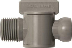 Loc-Line - 10 Piece, 1/2" ID Coolant Hose Male NPT Valve - Male to Female Connection, Acetal Copolymer Body, NPT, Use with Loc-Line Modular Hose Systems - Strong Tooling