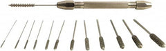 Brush Research Mfg. - 12 Piece, 1" Diam, Power Tube Brush Set - Stainless Steel Fill - Strong Tooling