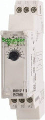 Schneider Electric - 100 hr Delay, Multiple Range SPDT Time Delay Relay - 8 Contact Amp, 24 VDC & 24 to 240 VAC, Selector Switch - Strong Tooling