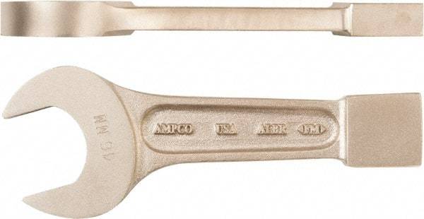 Ampco - 1-3/8" Nonsparking Standard Striking Open End Wrench - Single End, Plain Finish - Strong Tooling