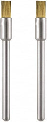 Dremel - 1/8" Brush Diam, Flat Faced, End Brush - 1/8" Diam Steel Shank, 15,000 Max RPM - Strong Tooling