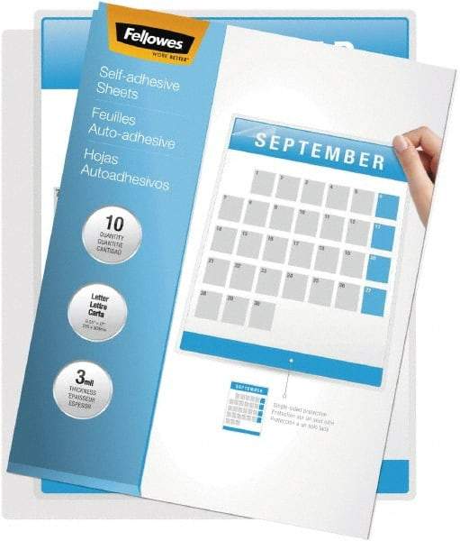 FELLOWES - 50 Self-Laminating Sheets - 3 mil Thick x 9-1/4" Wide x 1' Long - Strong Tooling