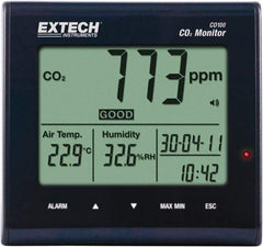 Extech - 23 to 122°F, 0 to 99.9% Humidity Range, Air Quality Monitor - Strong Tooling