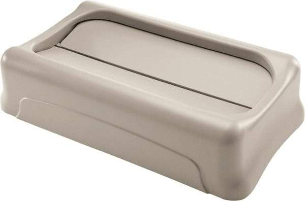 Rubbermaid - Rectangle Lid for Use with Rectangular Trash Cans - Beige, For Slim Jim Trash Cans - Strong Tooling