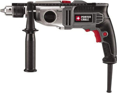 Porter-Cable - 120 Volt 1/2" Keyed Chuck Electric Hammer Drill - 0 to 52,700 BPM, 0 to 1,100 & 0 to 3,100 RPM, Reversible, Mid-Handle - Strong Tooling