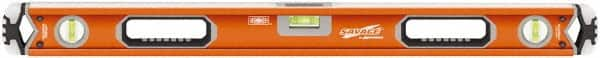 SAVAGE by SWANSON - 32" Long 3 Vial Box Beam Level - Aluminum, Orange - Strong Tooling