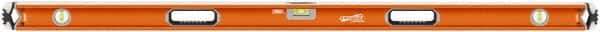 SAVAGE by SWANSON - 60" Long 3 Vial Box Beam Level - Aluminum, Orange - Strong Tooling