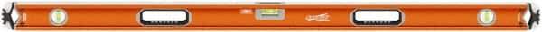 SAVAGE by SWANSON - 54" Long 3 Vial Box Beam Level - Aluminum, Orange - Strong Tooling