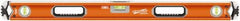 SAVAGE by SWANSON - 36" Long 3 Vial Box Beam Level - Aluminum, Orange - Strong Tooling