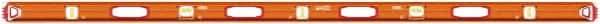 SAVAGE by SWANSON - Magnetic 78" Long 3 Vial I-Beam Level - Aluminum, Orange - Strong Tooling