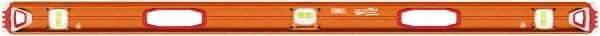 SAVAGE by SWANSON - Magnetic 48" Long 3 Vial I-Beam Level - Aluminum, Orange - Strong Tooling