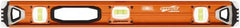 SAVAGE by SWANSON - 24" Long 3 Vial I-Beam Level - Aluminum, Orange - Strong Tooling