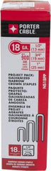 Porter-Cable - 1/2", 3/4, and 1" Long x 1/4" Wide, 18 Gauge Narrow Crown Construction Staple Multi Pack - Steel, Galvanized Finish. 300/size - Strong Tooling