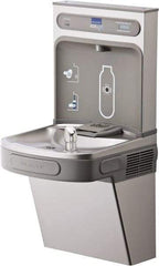 ELKAY - 8 GPH Cooling Capacity Barrier Free Wall Mounted Water Cooler & Fountain - Bottle Filling, 20 to 105 psi, 0.20 hp, Stainless Steel - Strong Tooling