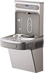 ELKAY - 8 GPH Cooling Capacity Barrier Free Wall Mounted Water Cooler & Fountain - Bottle Filling, 20 to 105 psi, 0.20 hp, Stainless Steel - Strong Tooling