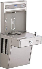 ELKAY - 8 GPH Cooling Capacity Barrier Free Wall Mounted Water Cooler & Fountain - Bottle Filling, 20 to 105 psi, 0.20 hp, Stainless Steel - Strong Tooling