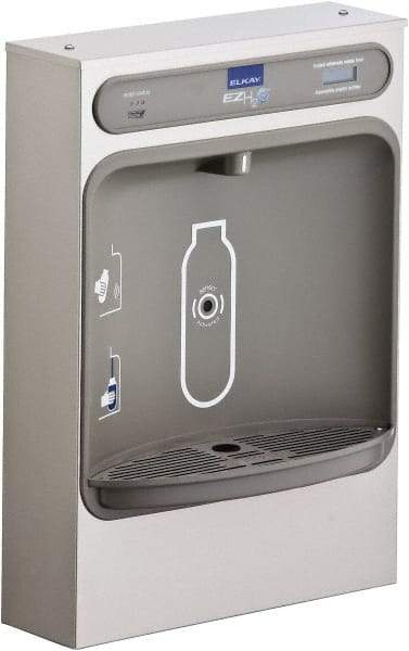 ELKAY - 8 GPH Cooling Capacity Surface Mount Water Cooler & Fountain - Bottle Filling, 20 to 105 psi, 0.20 hp, Stainless Steel - Strong Tooling