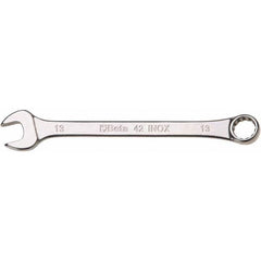 Combination Wrench: 6'' OAL, Stainless Steel, Polished Finish