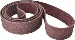 Brite Star - 3" Wide x 132" OAL, 120 Grit, Aluminum Oxide Abrasive Belt - Aluminum Oxide, Medium, Nonwoven, Series SC-BS - Strong Tooling