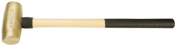 American Hammer - 10 Lb Head 2" Face Brass Head Hammer - 26" OAL, Wood Handle - Strong Tooling