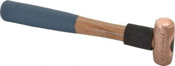 American Hammer - 1/2 Lb Head 1" Face Bronze Nonmarring Hammer - 10" OAL, Wood Handle - Strong Tooling