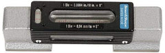 TESA Brown & Sharpe - 6" Long, 0.0004" Graduation Sensitivity per 10", 2 Vials, Master Precision Level - 0.2" Base Flatness, 1.4" Wide - Strong Tooling