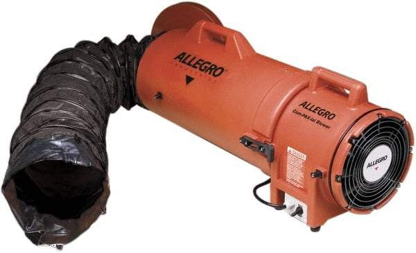 Allegro - 900 CFM, Electrical AC Axial Blower Kit - 8 Inch Inlet/Outlet, 0.33 HP, 115 Max Voltage Rating, Explosion Proof - Strong Tooling