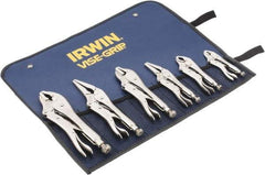 Irwin - 6 Piece Locking Plier Set - Comes in Tool Roll - Strong Tooling