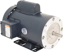 Leeson - 2 Max hp, 3,600 Max RPM, Electric AC DC Motor - 115/230 V Input, Single Phase, 56HC Frame, C-Face with Base Mount, TEFC Enclosure - Strong Tooling