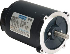 Leeson - 1/4 Max hp, 1,800 Max RPM, Electric AC DC Motor - 230/460 V Input, Three Phase, S56C Frame, C-Face Mount, TENV Enclosure - Strong Tooling