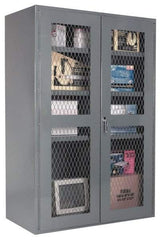 Durham - 3 Shelf Visible Storage Cabinet - Steel, 36" Wide x 24" Deep x 72" High, Gray - Strong Tooling