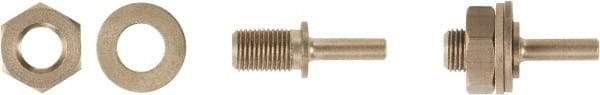 Ampco - 1/2" Arbor Hole Drive Arbor - For 6" Wheel Brushes, Attached Spindle - Strong Tooling